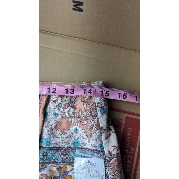 NWT‎ $128 FREE PEOPLE Mad Love Quilted Patchwork Floral Wrap Skirt Size 4 - Picture 11 of 12